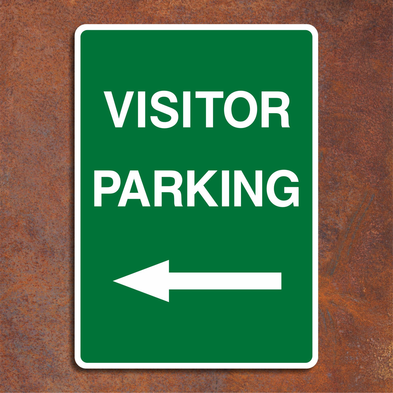 Visitor Parking Sign - Left Pointing Arrow