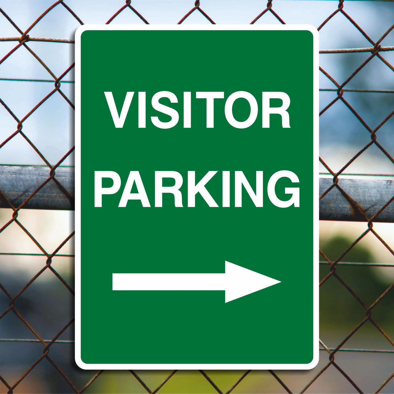 Visitor Parking Sign - Right Pointing Arrow