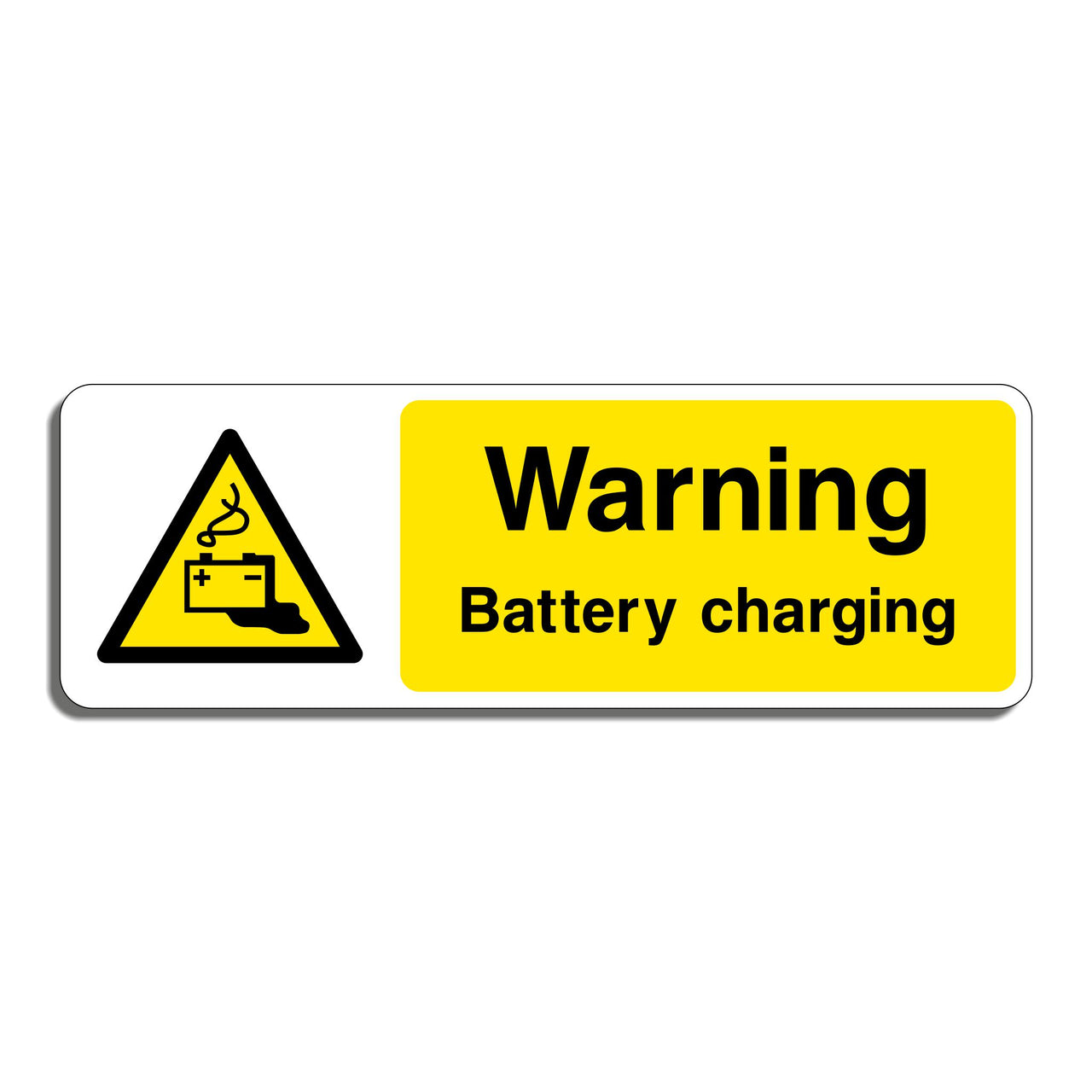 Warning Battery Charging Sign