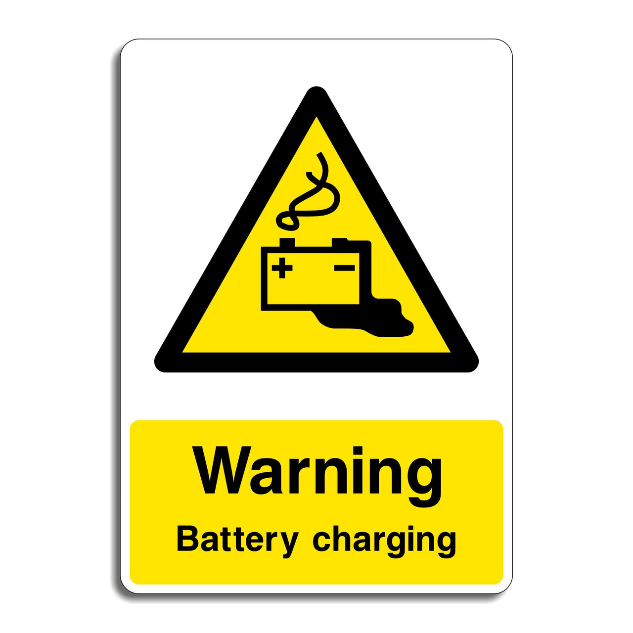 Warning Battery Charging Sign
