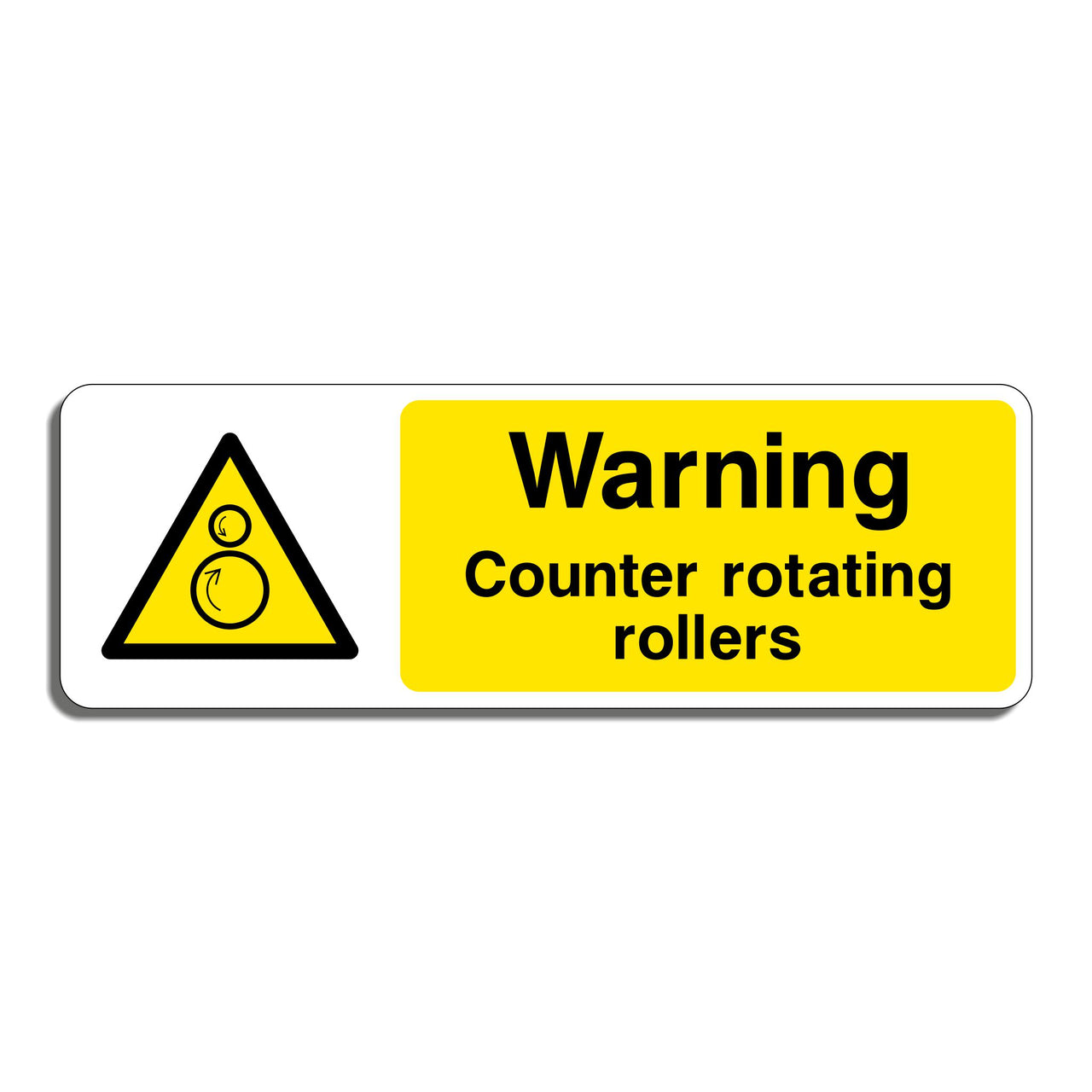Warning Counter Rotating Rollers Sign