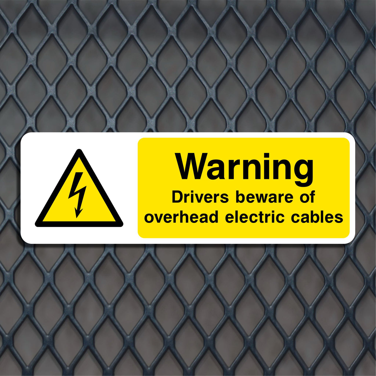Warning Drivers Beware Of Overhead Electric Cables Sign