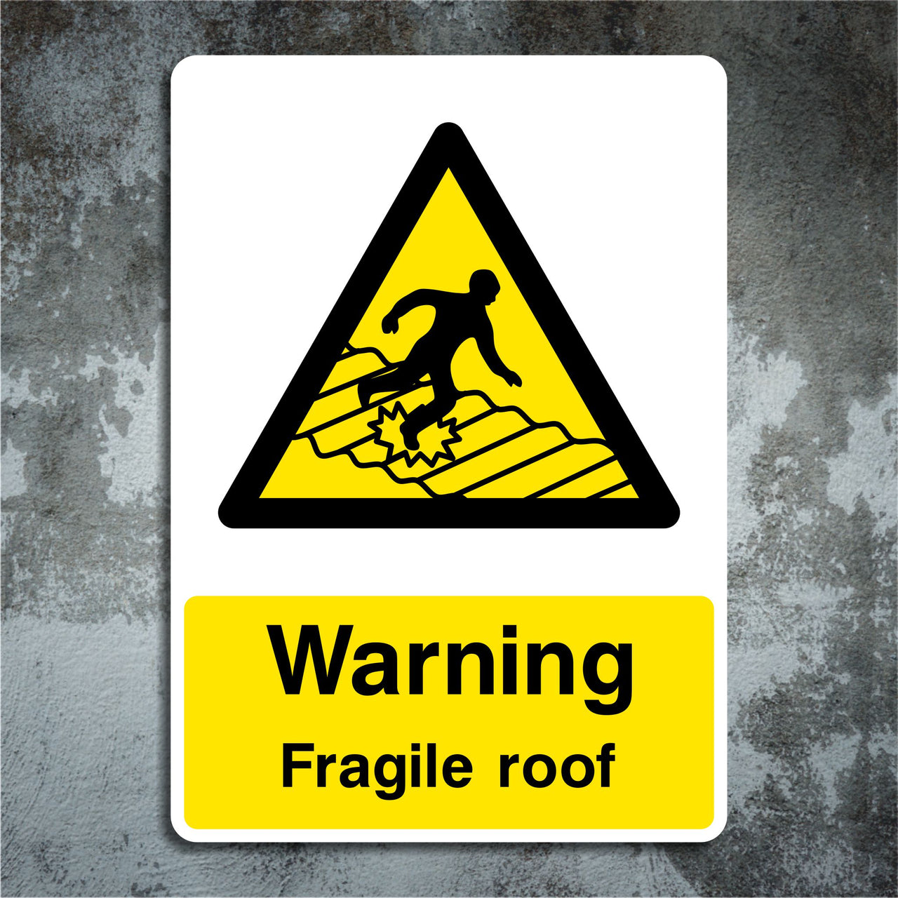 Warning Fragile Roof Sign