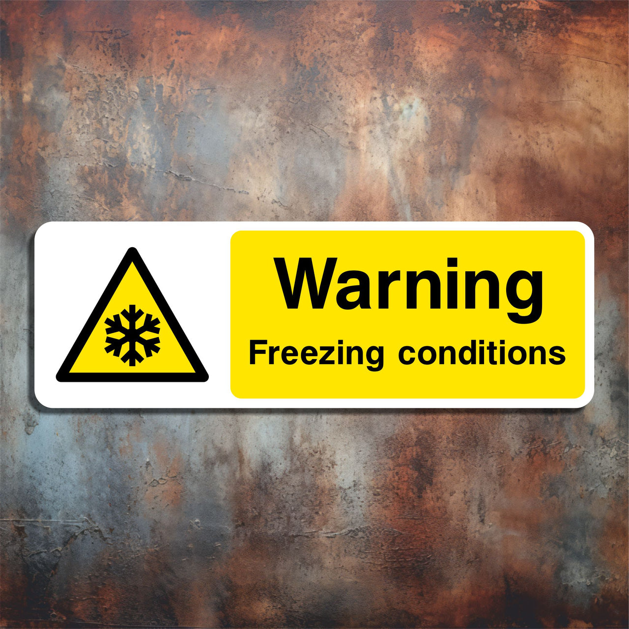 Warning Freezing Conditions Sign -