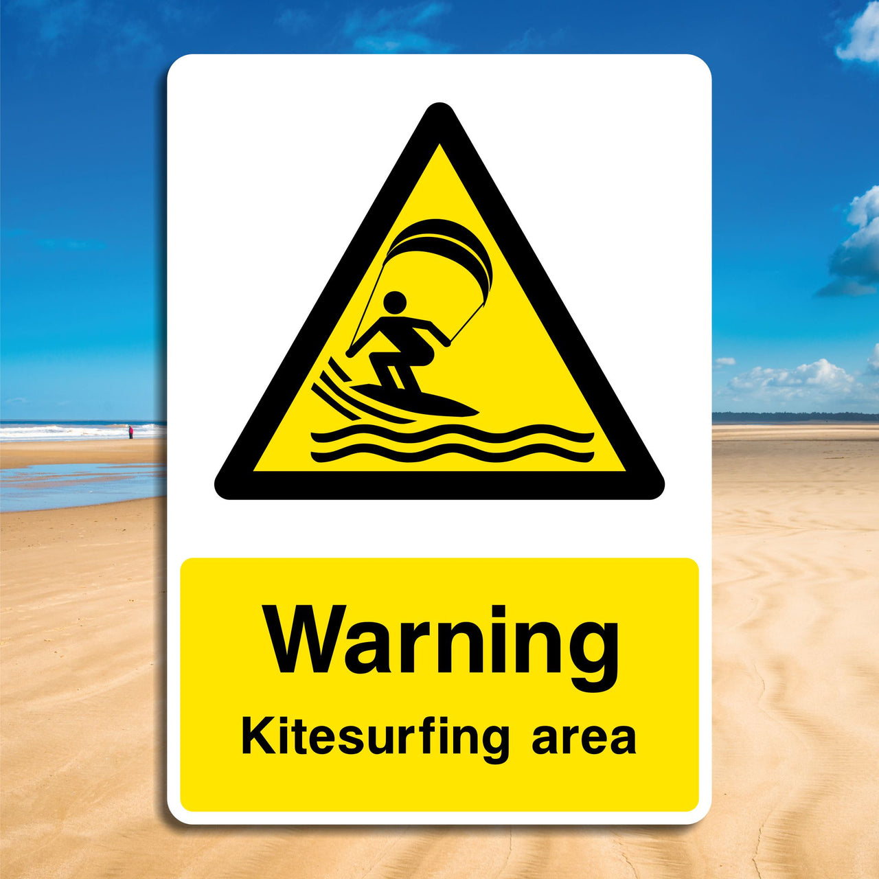 Warning Kitesurfing Area Sign
