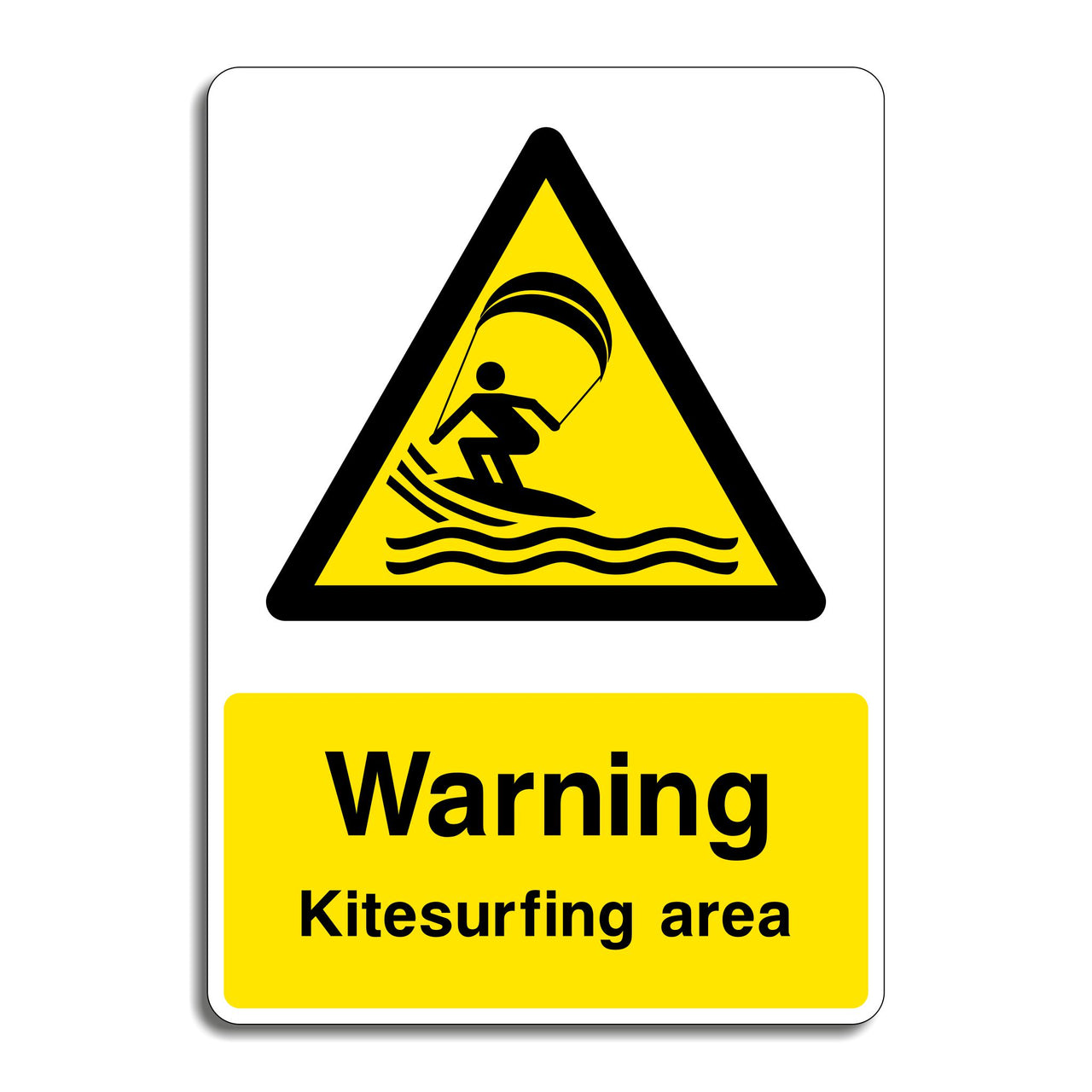 Warning Kitesurfing Area Sign