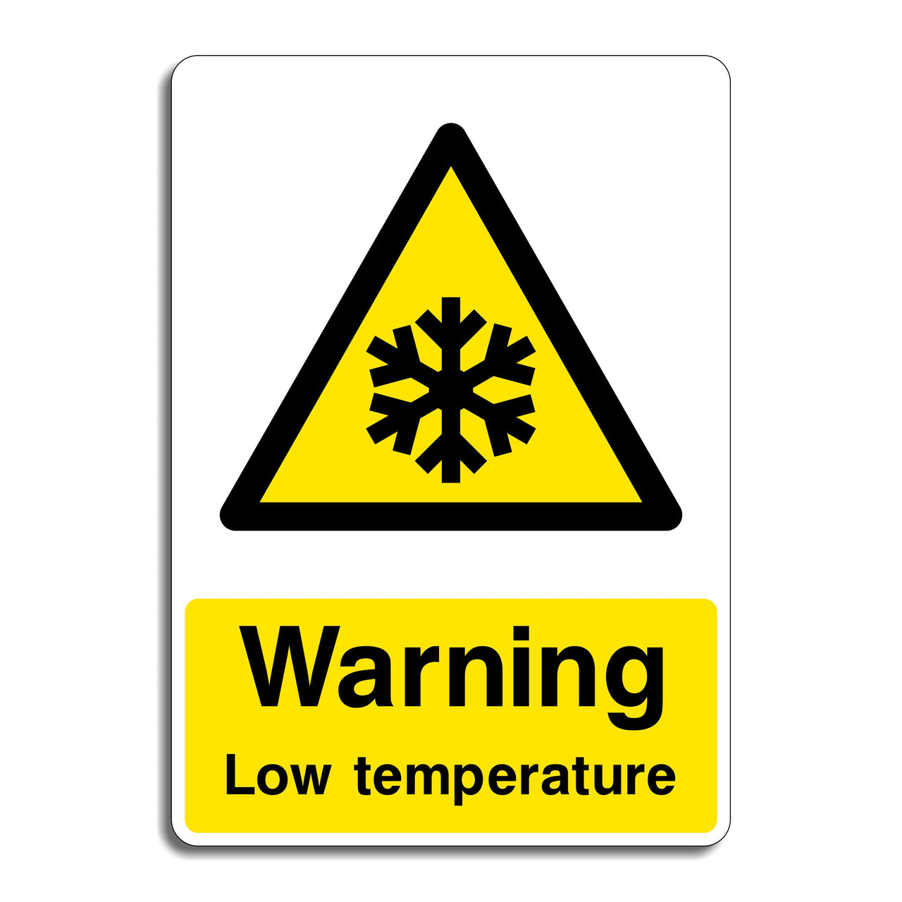 Warning Low Temperature Sign