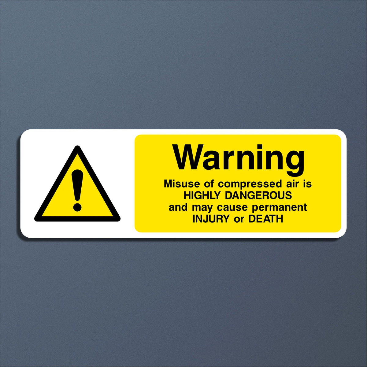 Misuse Apostrophe In/sign Warning Missuse of Compressed Air Sign