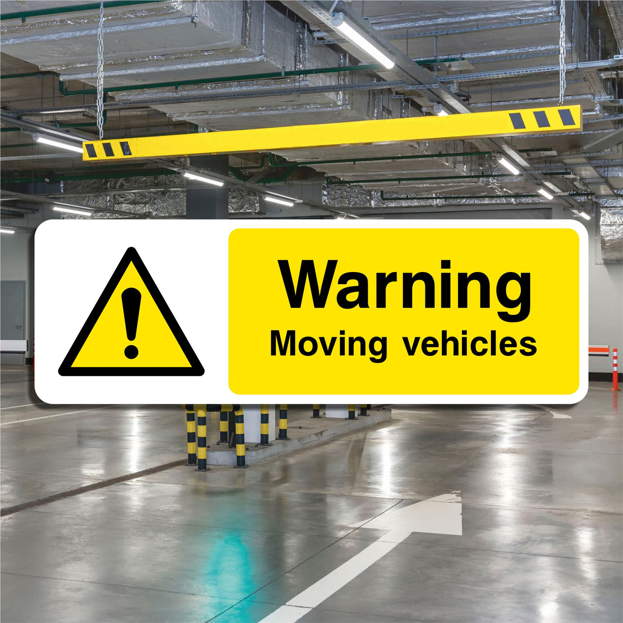 Warning Moving Vehicles Sign