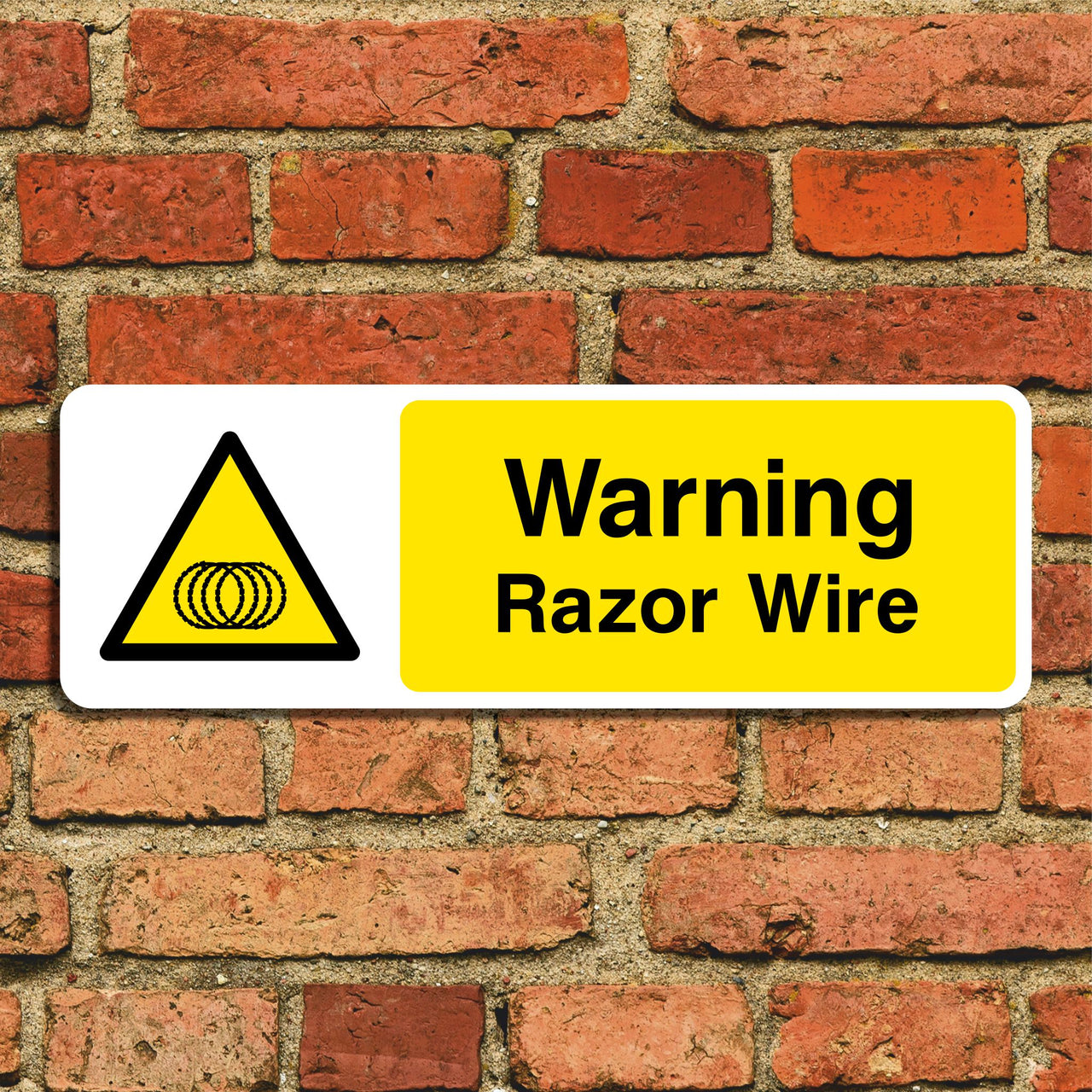 Warning Razor Wire Sign
