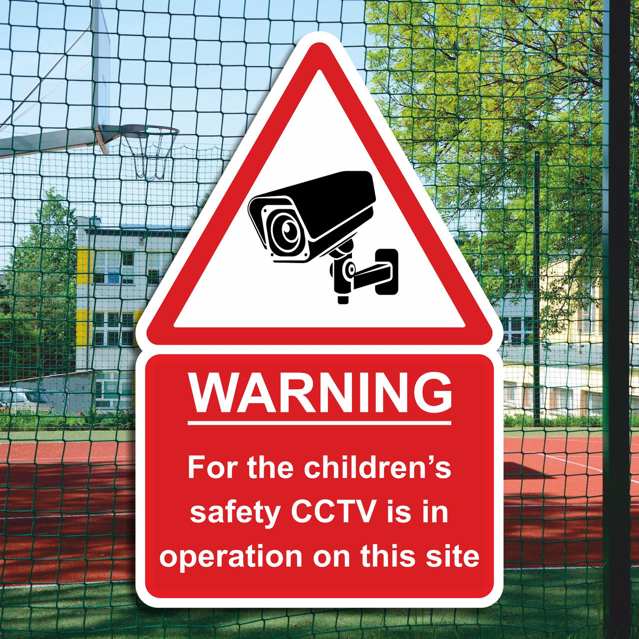 Warning For The Children's Safety CCTV Is In Operation On This Site Sign