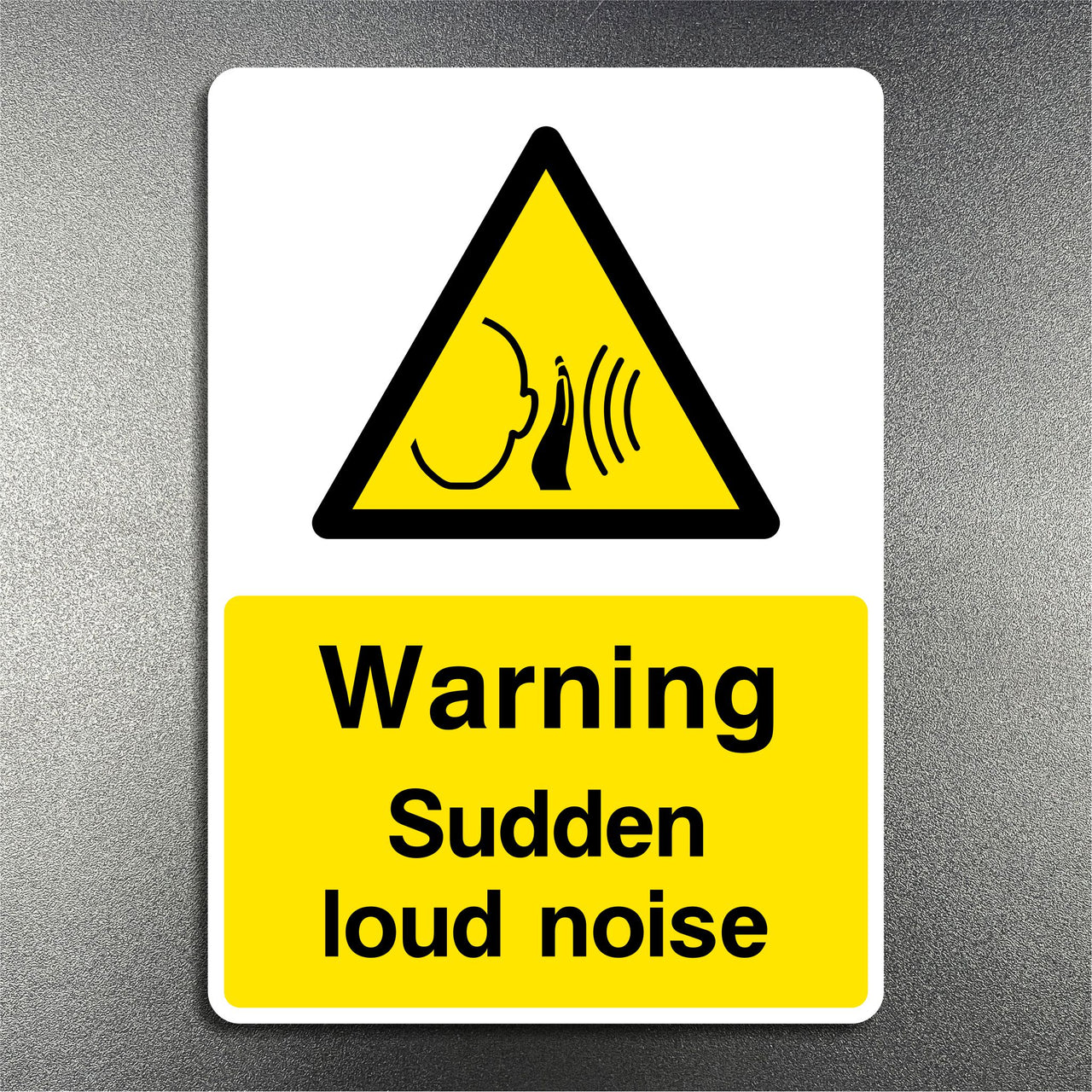 Warning Sudden Loud Noise Sign