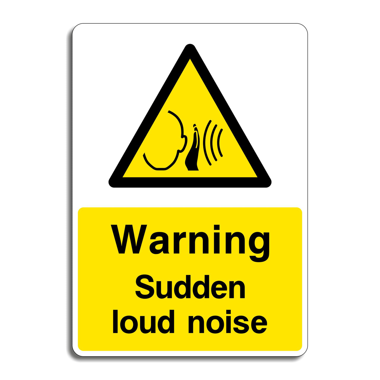 Warning Sudden Loud Noise Sign