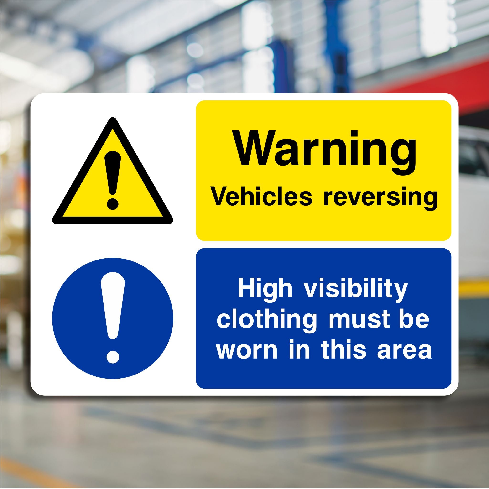 Warning Vehicles Reversing Sign