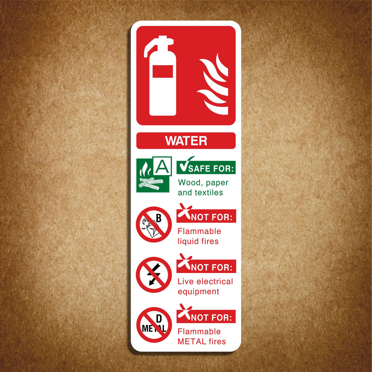 Fire Extinguisher Sign - Water