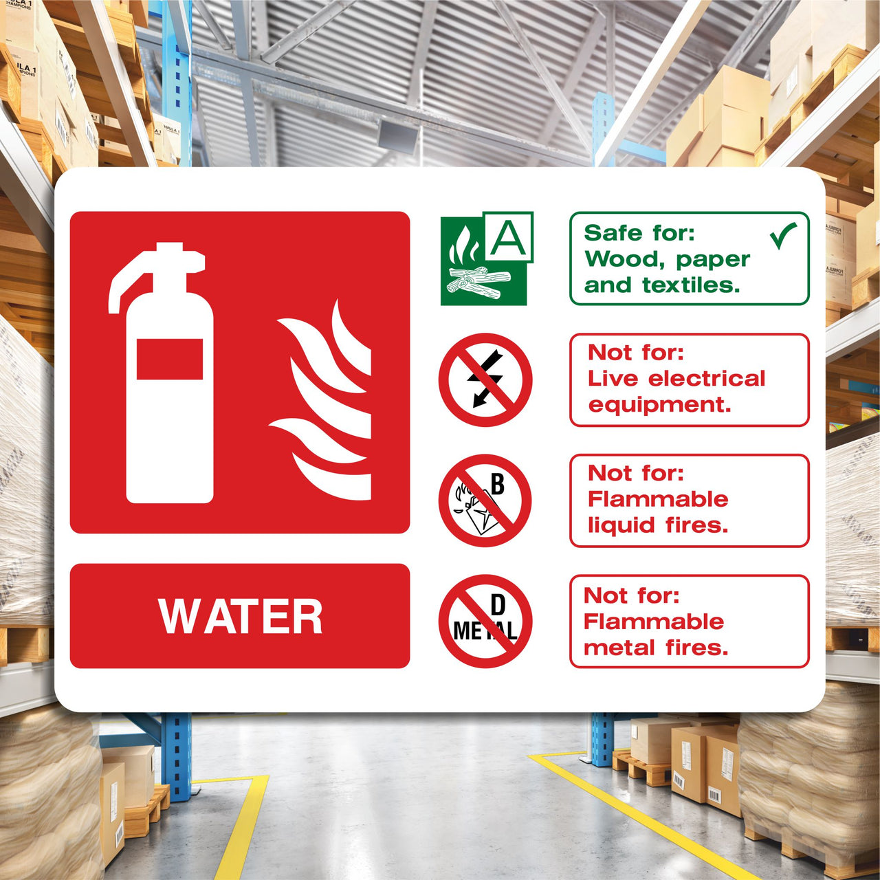 Fire Extinguisher Sign - Water