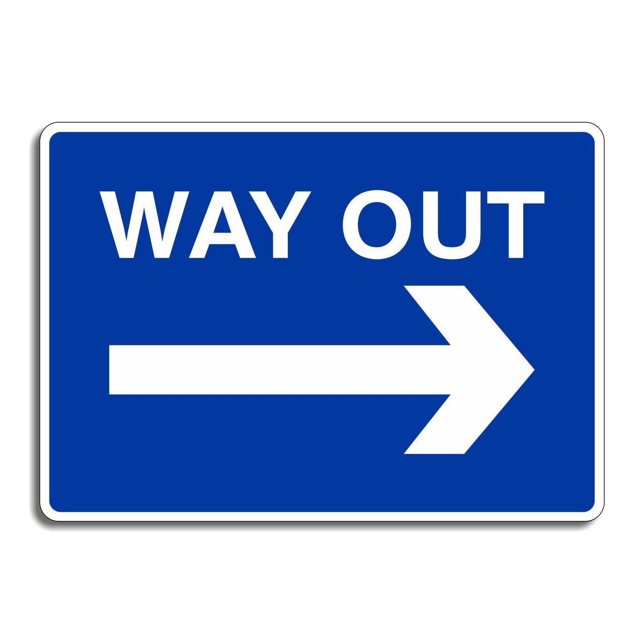 Way Out Sign - Right Pointing Arrow