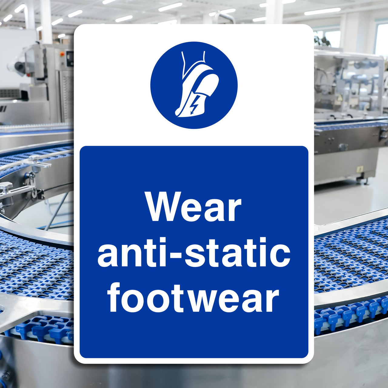 Wear Anti-Static Footwear Sign