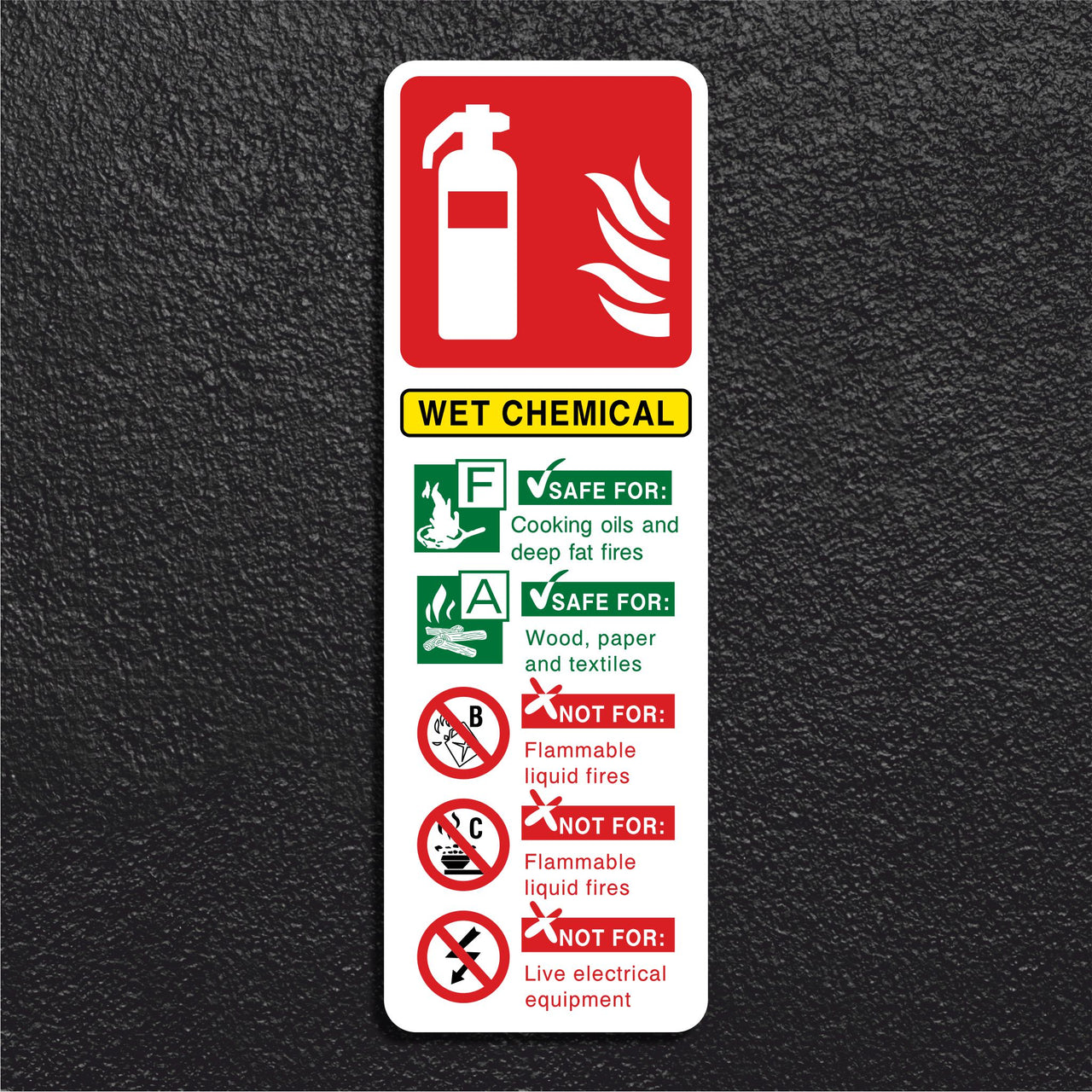 Fire Extinguisher Sign - Wet Chemical