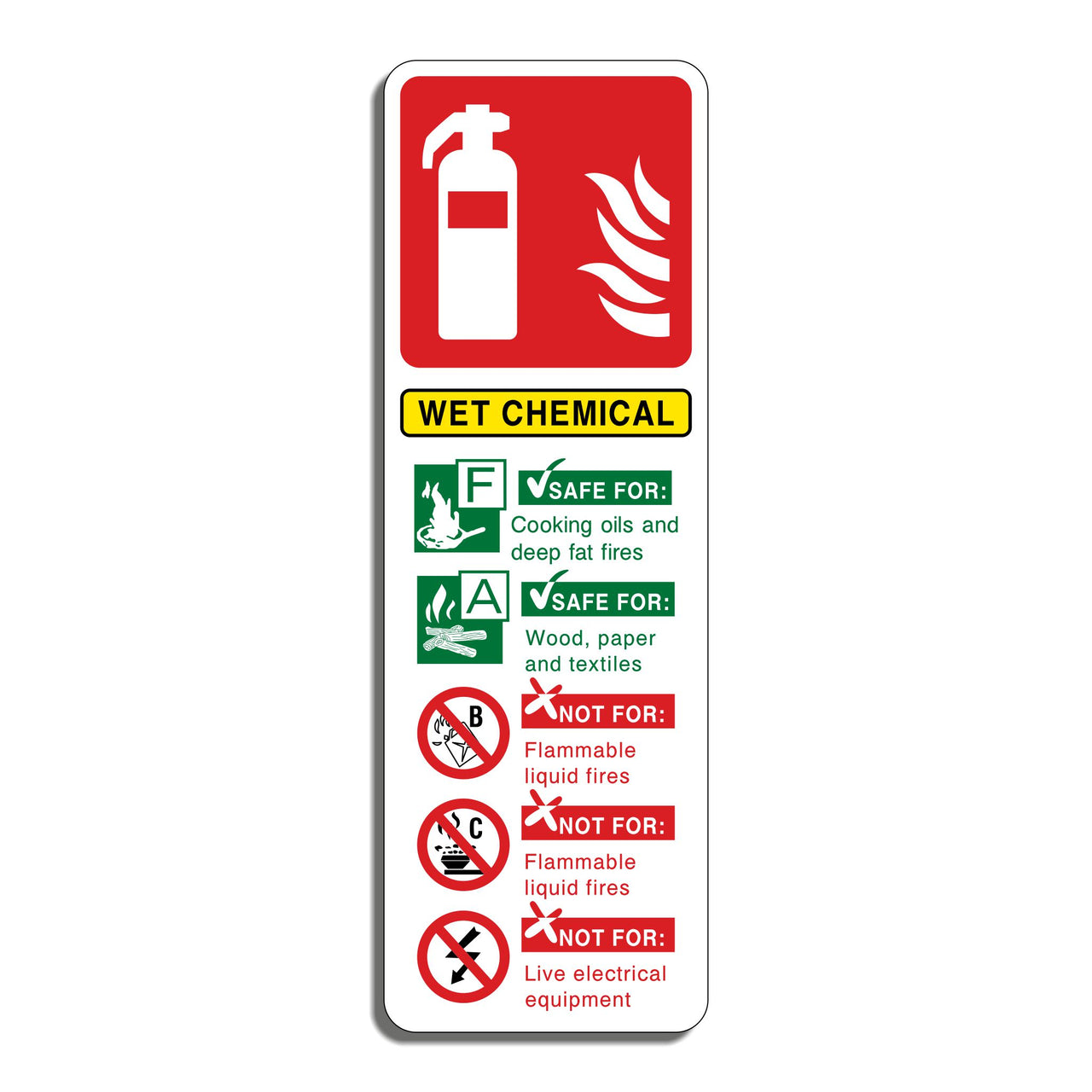 Fire Extinguisher Sign - Wet Chemical