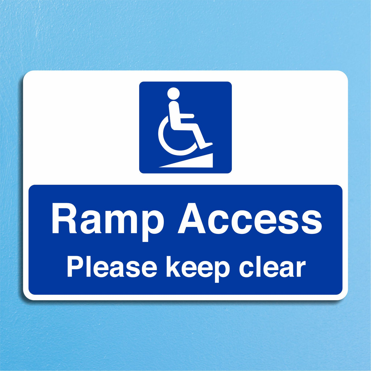 Ramp Access Please Keep Clear Sign