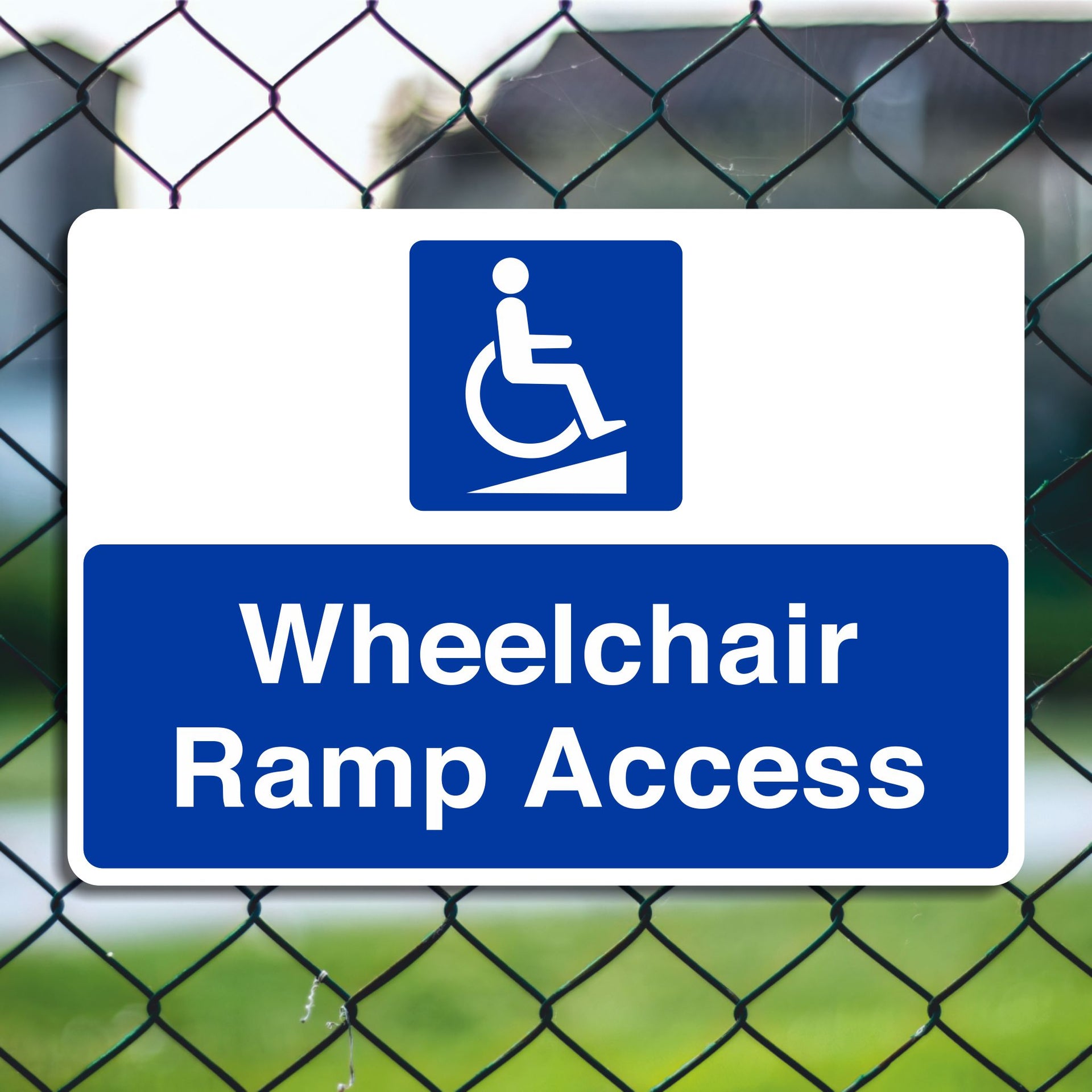 Handicape Ramp Sign Wheelchair Ramp Access Sign
